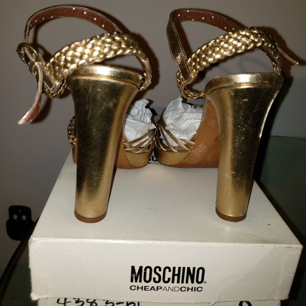 MOSCHINO gold sandals - Picture 3 of 6